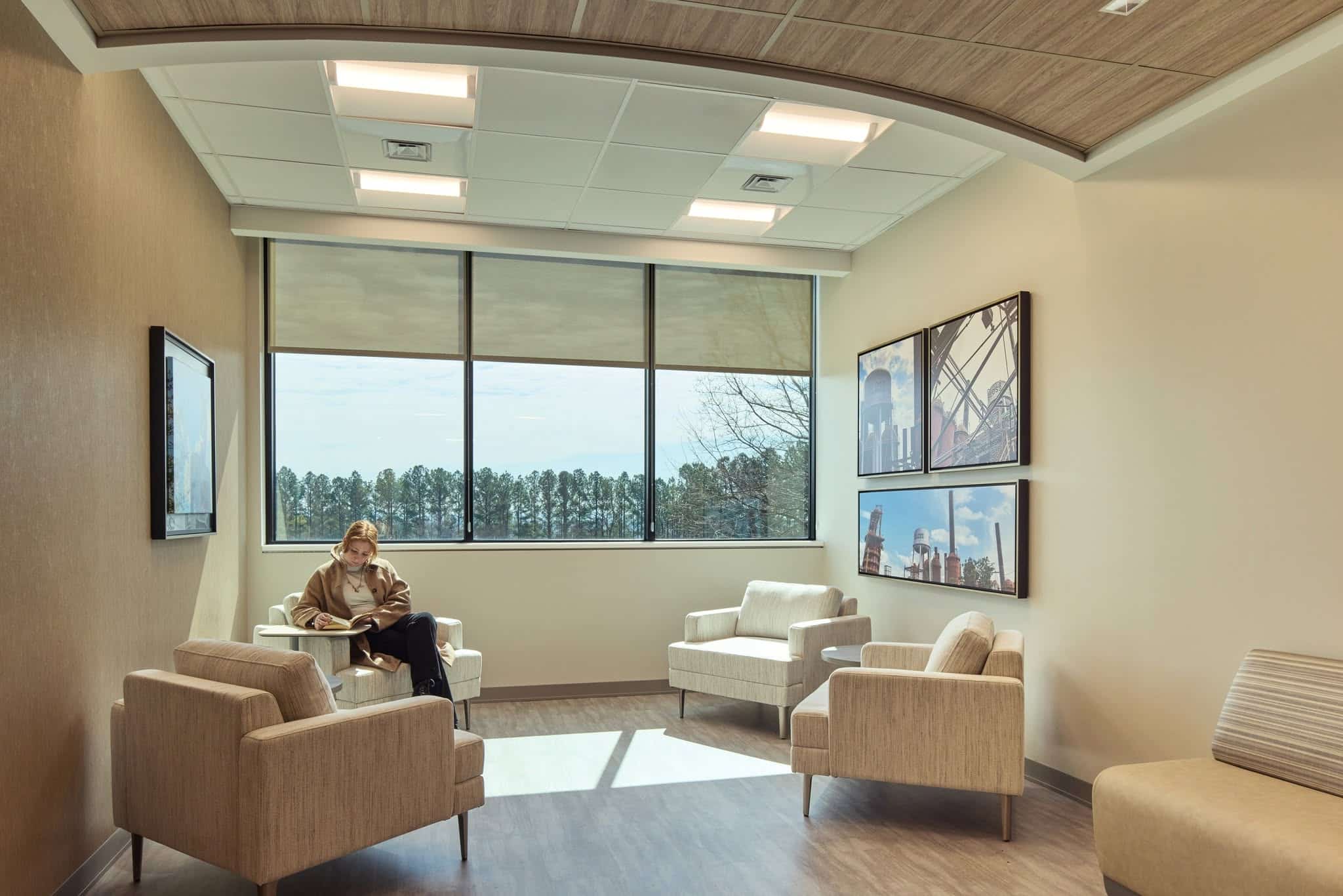 Patient in clinic waiting room